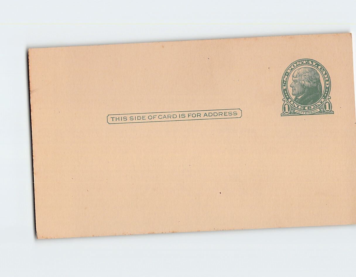 Postcard US Postal Card Jefferson One Cent Blank Card
