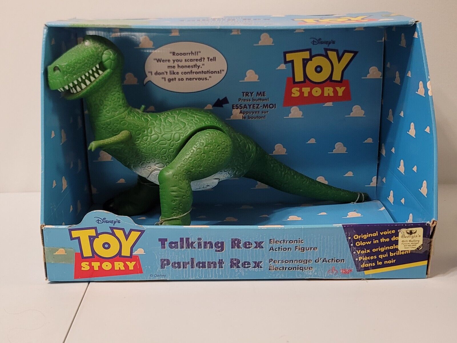 THINK WAY~1995~Disney's TOY STORY TALKING REX Electronic Toy NEW