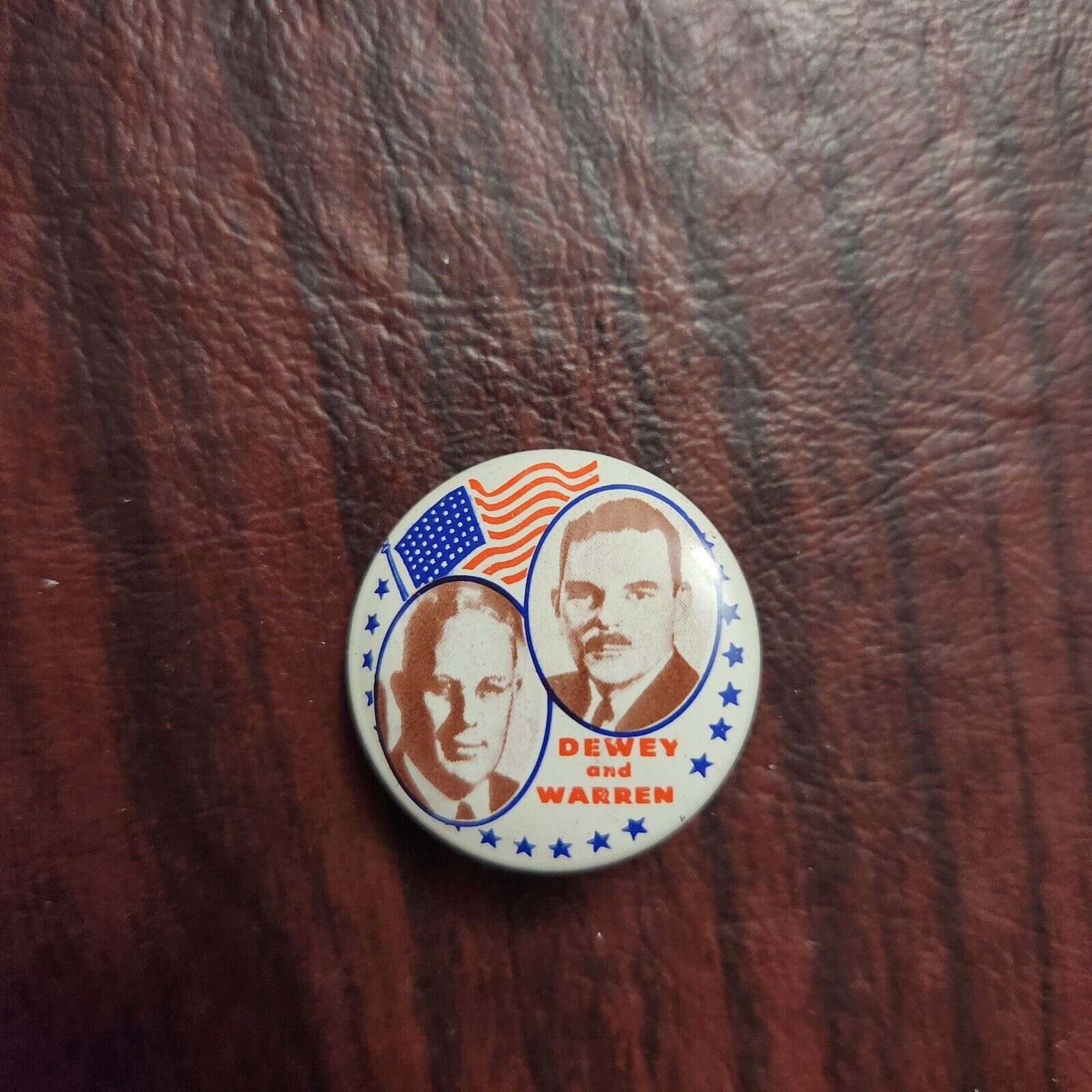 Thomas Dewey Warren 1948 campaign pin button political