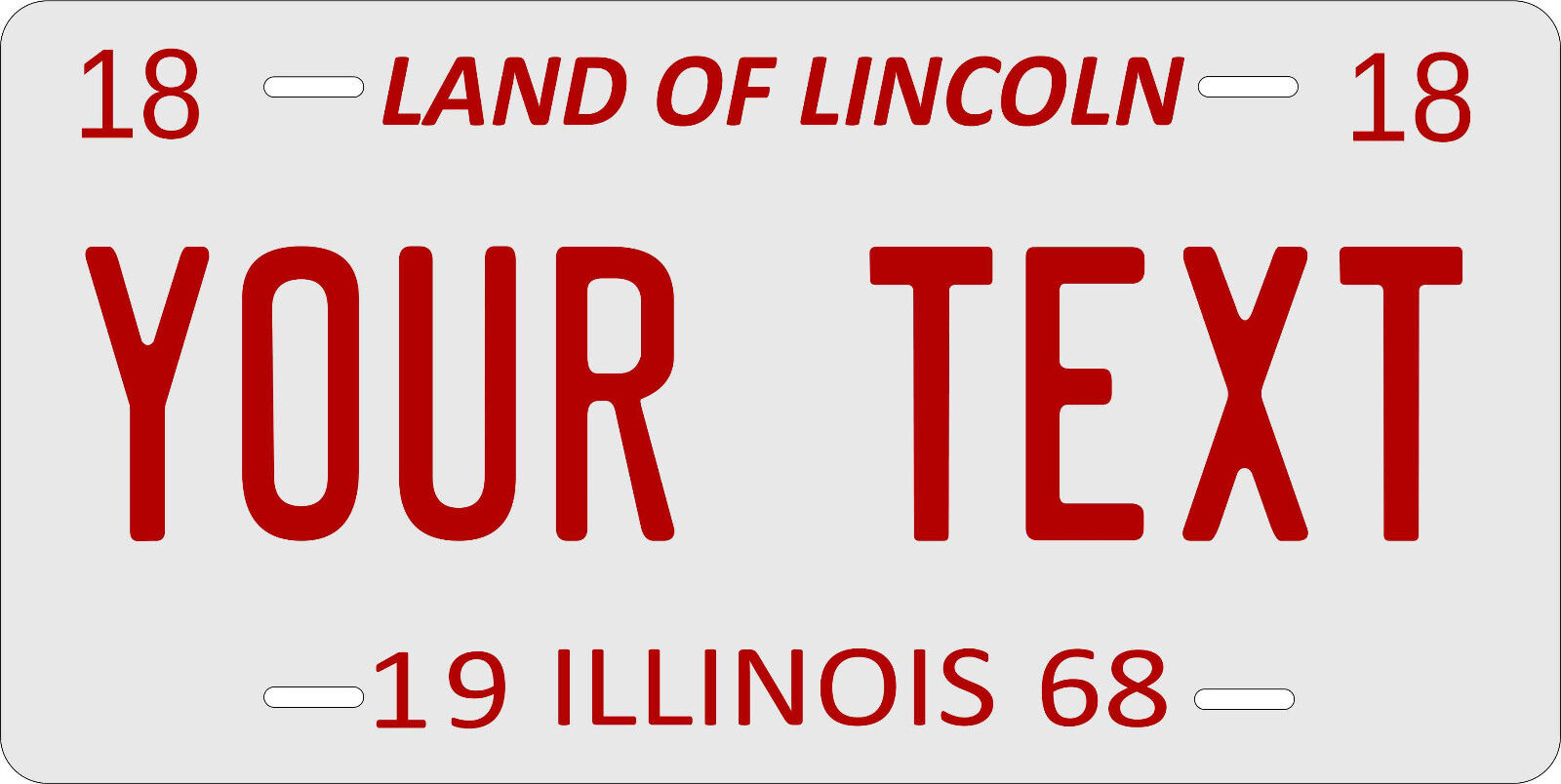 Illinois 1968 License Plate Personalized Custom Car Auto Bike Motorcycle Moped