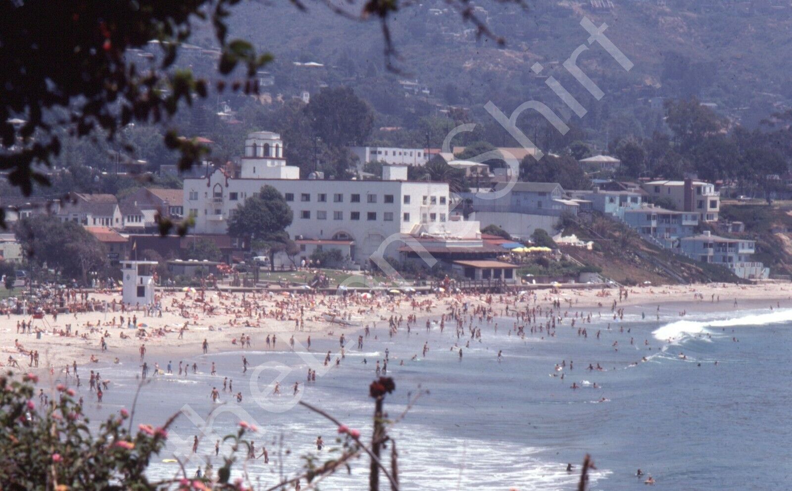 1979 Laguna California Beach Landscape Shoreline View People Swimming 35mm Slide