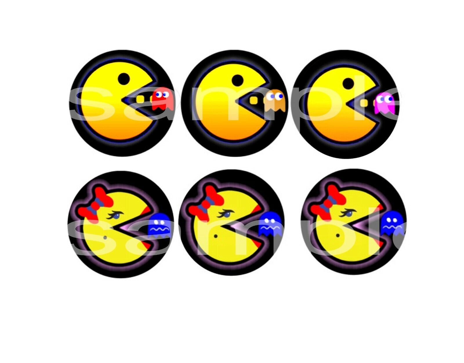Mr. & Mrs. Pac-Man TARGET ARMOUR CUSHIONED DECALS 