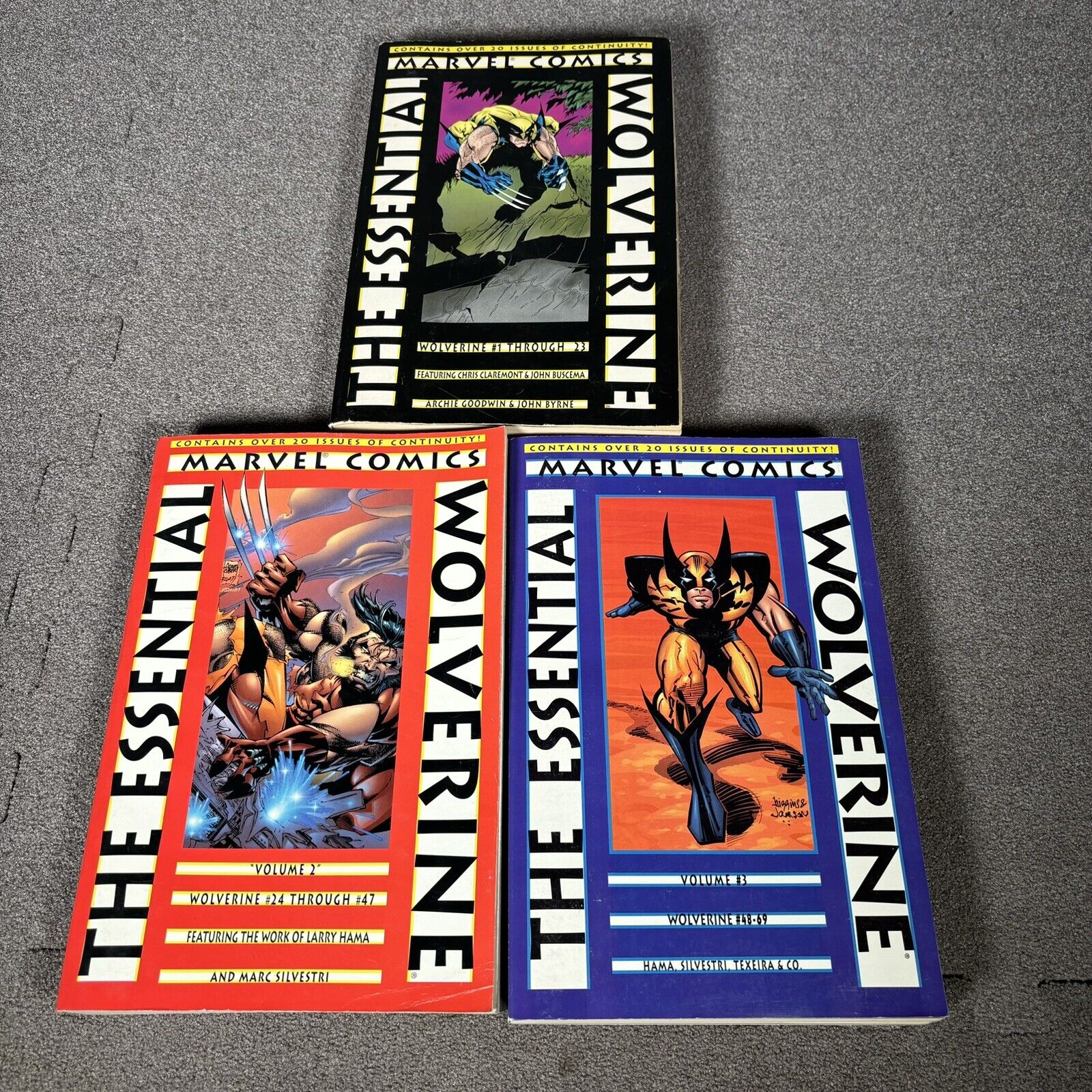 Marvel Comics The Essential Wolverine Vol 1-3 TPB Comic Books