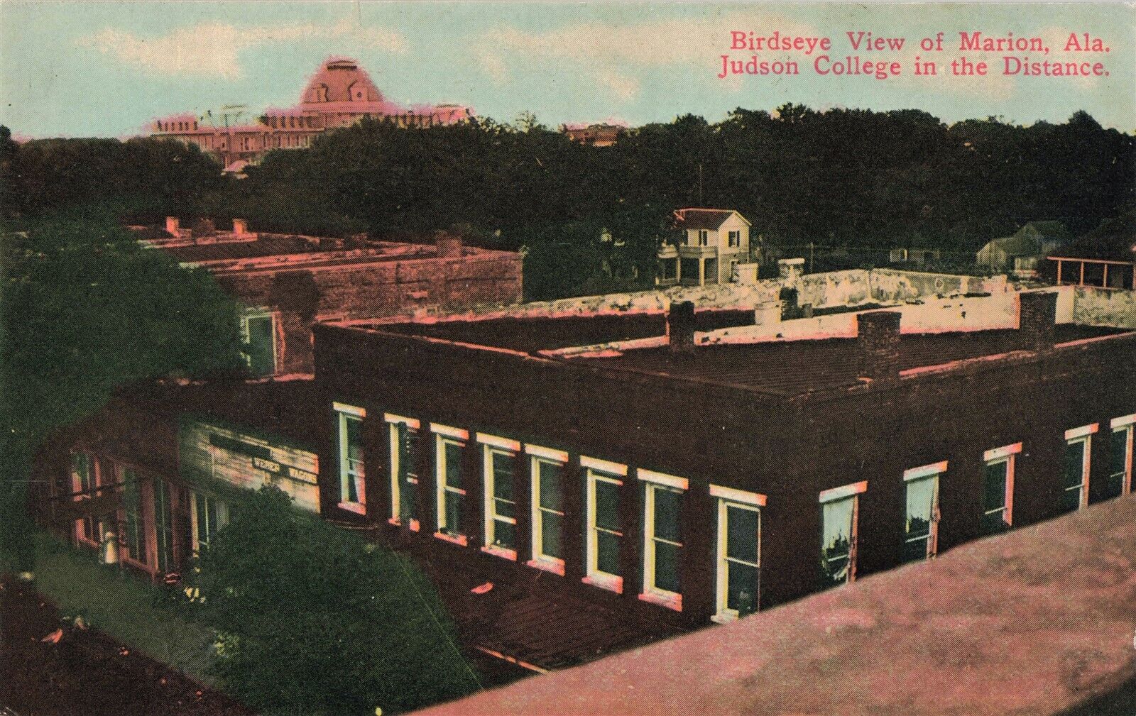 Bird\'s Eye View of Marion Alabama Judson College c1907 Zim Postcard A248