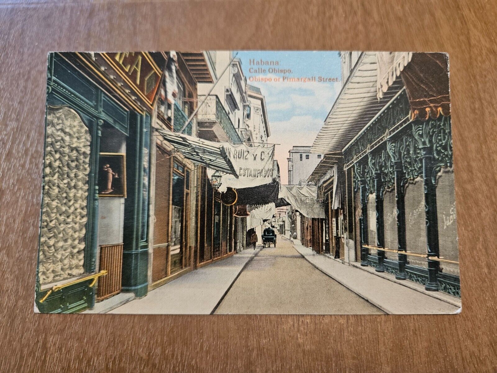 Postcard Tarjeta Postal Havana La Habana Calle Obispo Street Early View