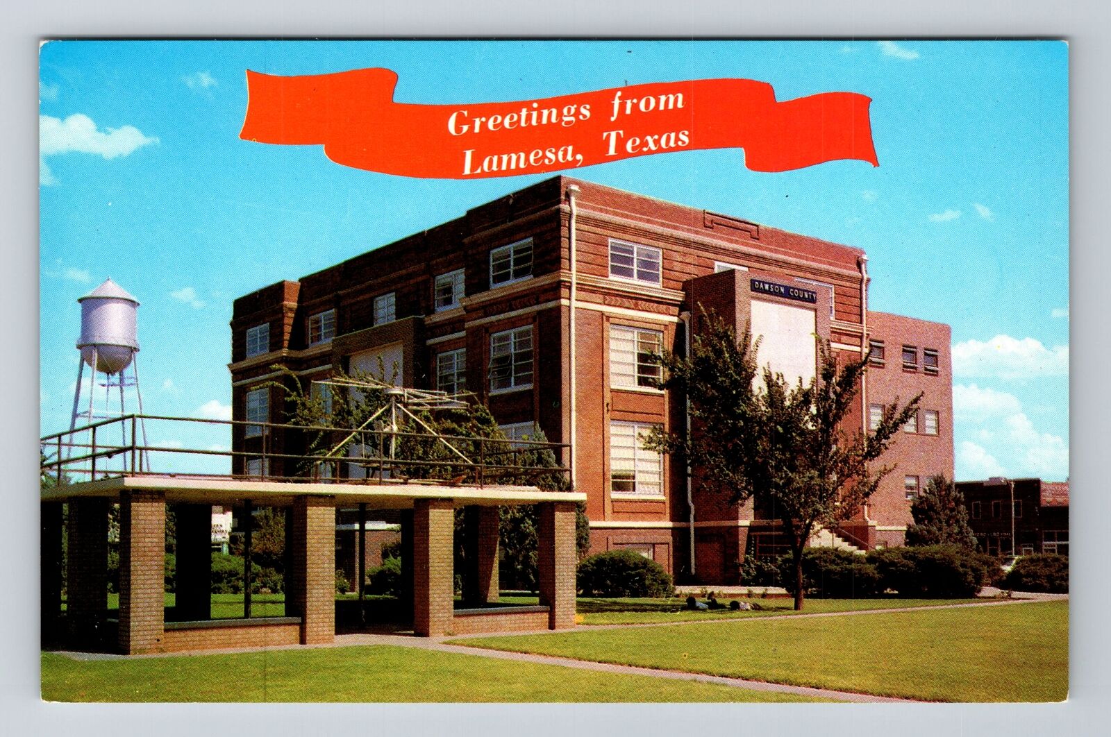 Lamesa TX-Texas, General Greeting Dawson Co Courthouse, Antique Vintage Postcard