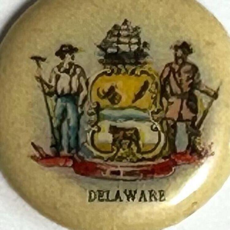 1889 DELAWARE State Seal Sweet Caporal 7/8\