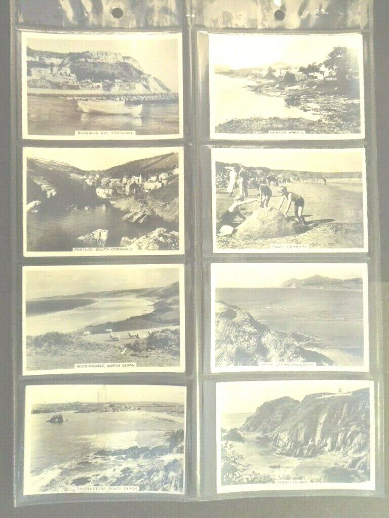 1938 HOLIDAY HAUNTS BY THE SEA Britain Senior Service Tobacco Card Set 48 cards 