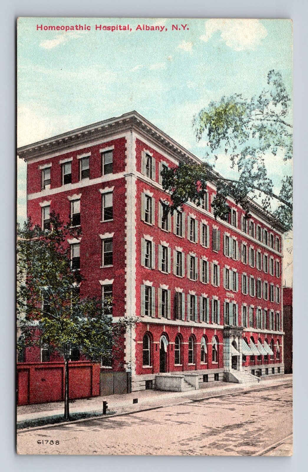 Albany NY- New York, Homeopathic Hospital, Antique, Vintage c1911 Postcard