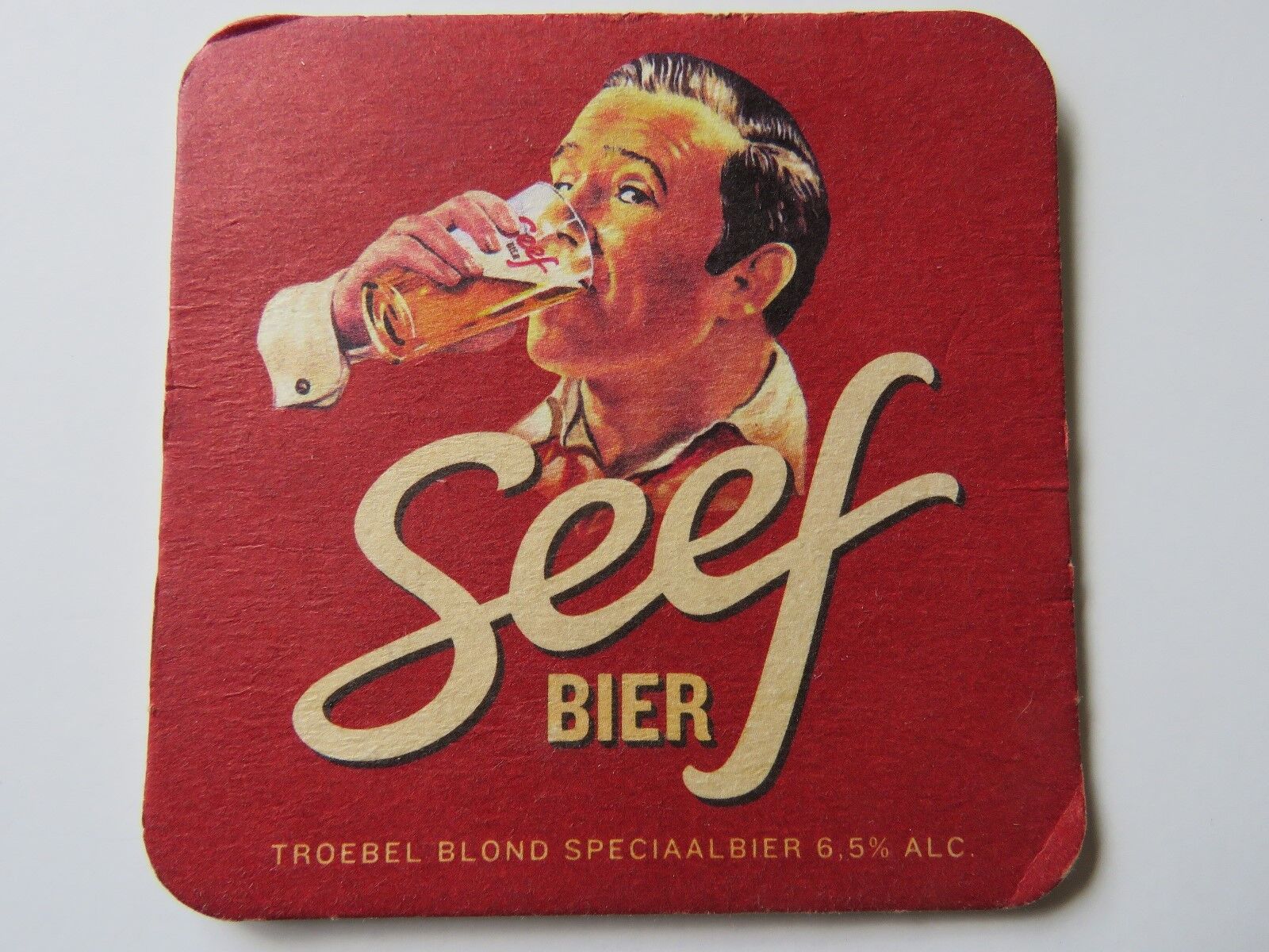 Beer Brewery Coaster ~ Brouwerij Den Toeteler SEEF Troebel Blond Bier ~ BELGIUM