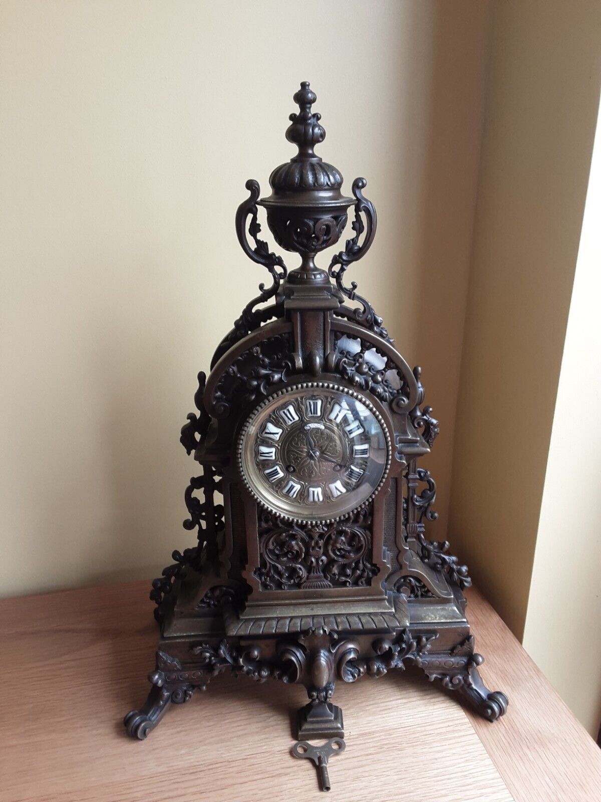 Antique Bronze Clock Japy Freres 1870s 80s Bell Chime FW Order Excellent Quality