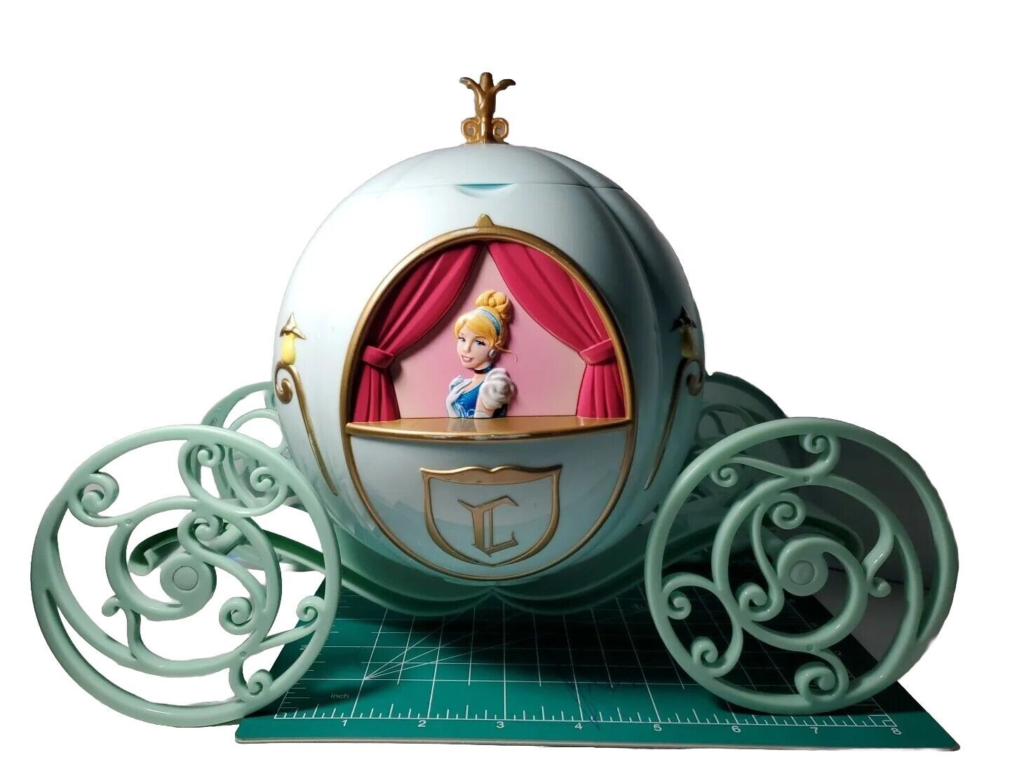 2017 Tokyo Disney Resort Cinderella Popcorn Bucket Used No Strap Blue Disney