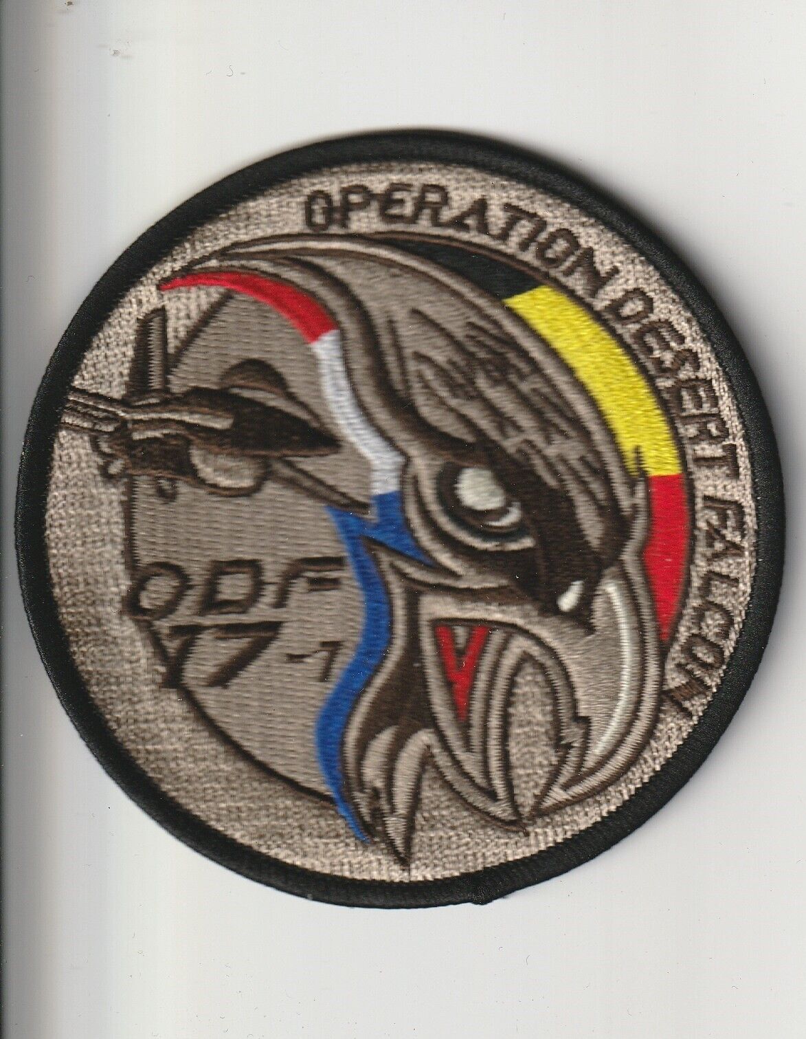 Belgian BAF  Dutch RNLAF air force Operation Dessert Falcon 17-1 F-16 patch