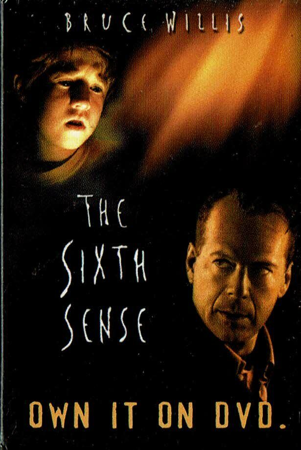 The Sixth Sense Bruce Willis Pinback Button VINTAGE RARE 