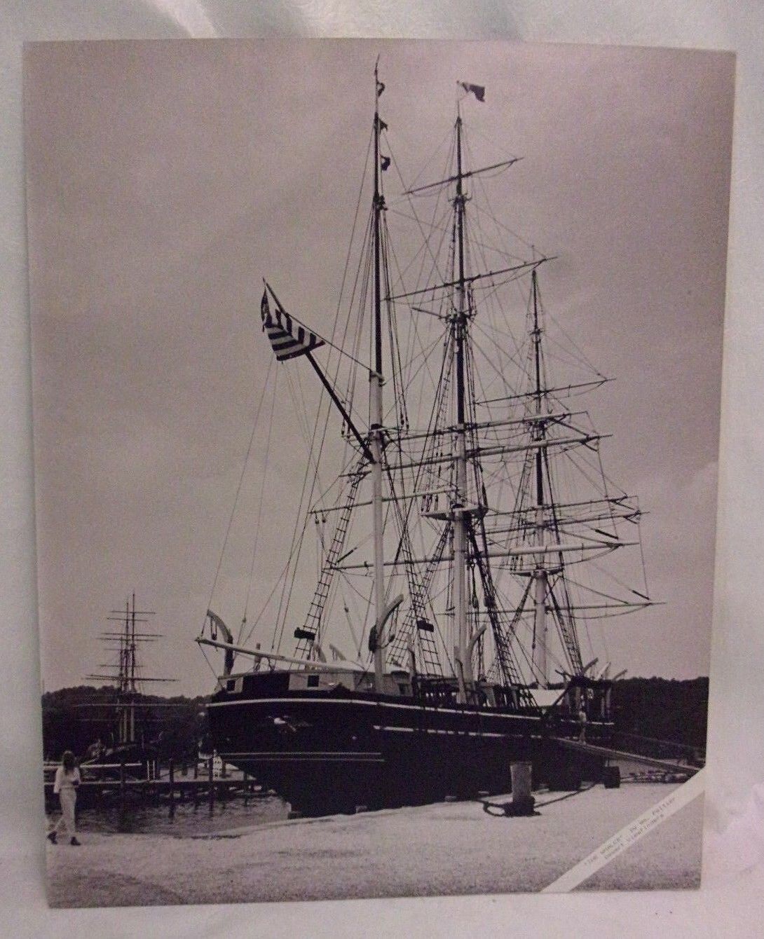 16X20 Original B&W Print Photograph Matted Nautical Ship Interior Signed 1980's