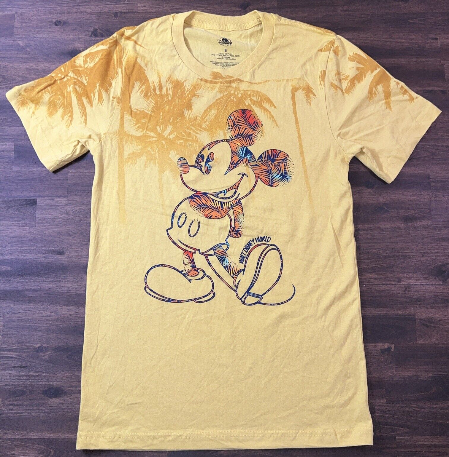 Disney WDW Mickey Mouse T-Shirt MEDIUM NWOT Palm Trees Walt Disney World Florida
