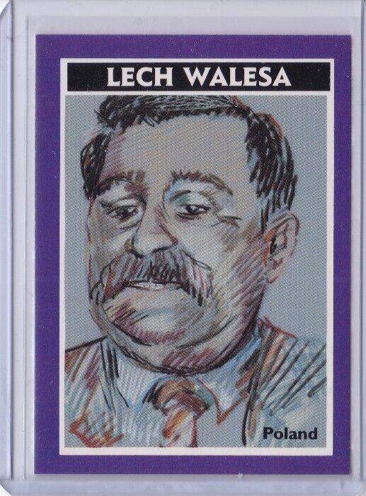 1990 League of Nations Calico Card #13 LECH WALESA