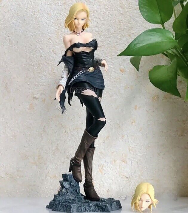Anime Dragon Ball Z Android 18 Fashion Hot Girl 2 heads Figure Statue Toy Gift