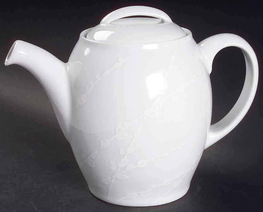 Denby-Langley White Trace Tea Pot 4265654