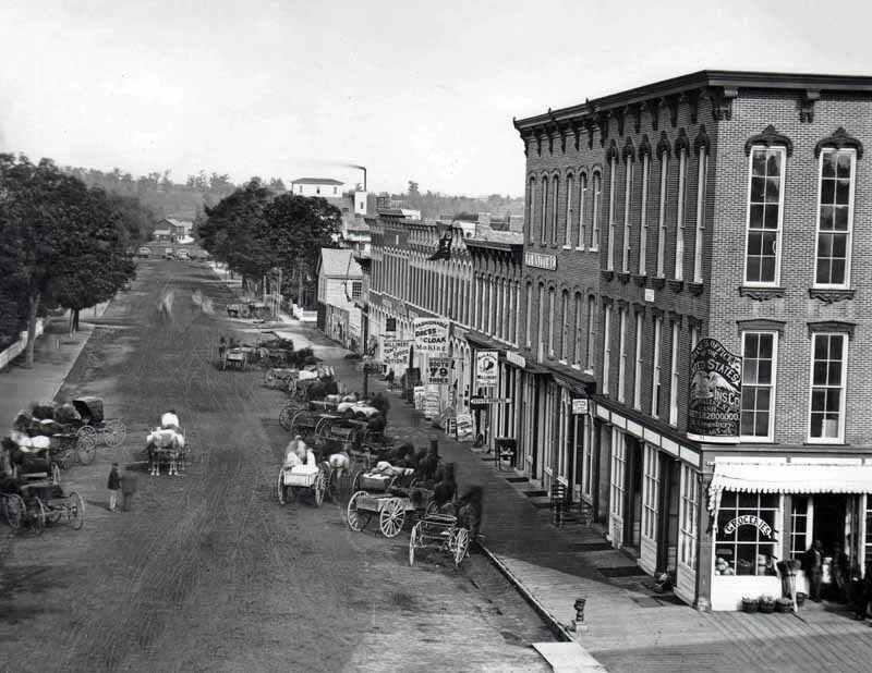 1870 Main Street, Kalamazoo, Michigan Vintage Old Photo 8.5\