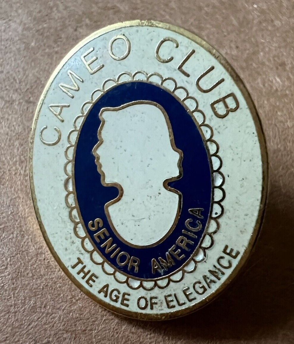 Vintage Cameo Club Lapel Pin Senior America Age of Elegance Pageant Contestants