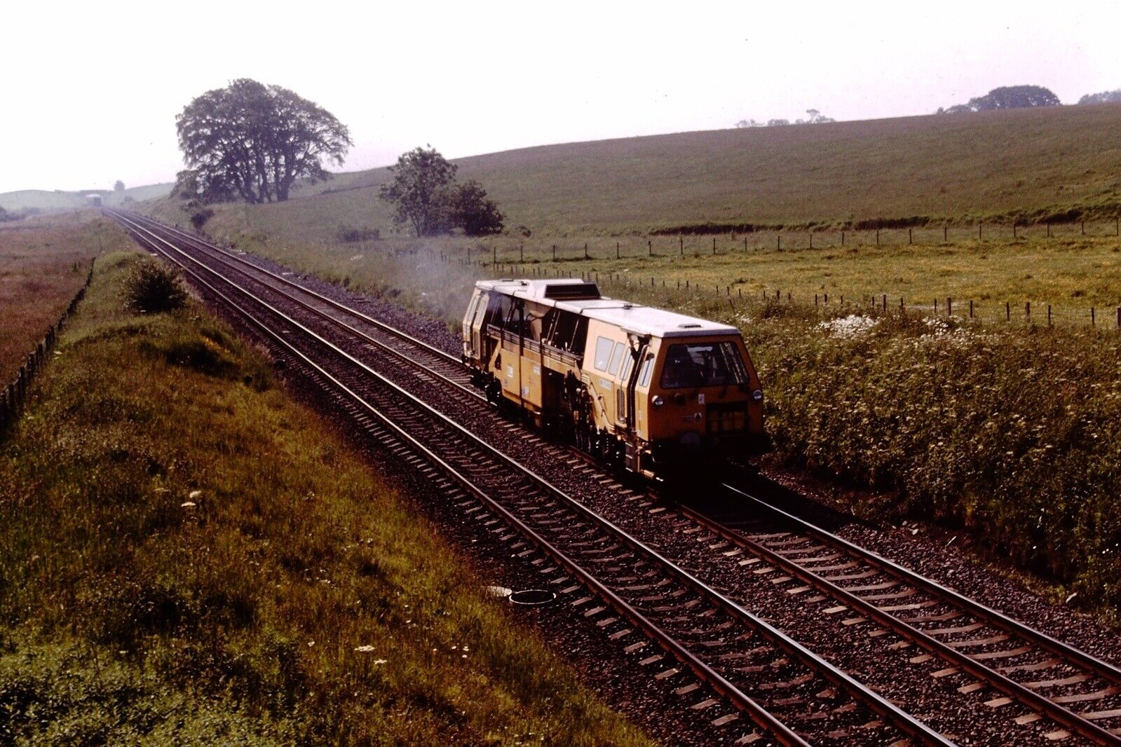 British Rail BR Diesel Loco Polquhap Scotland Railway Slide 2216