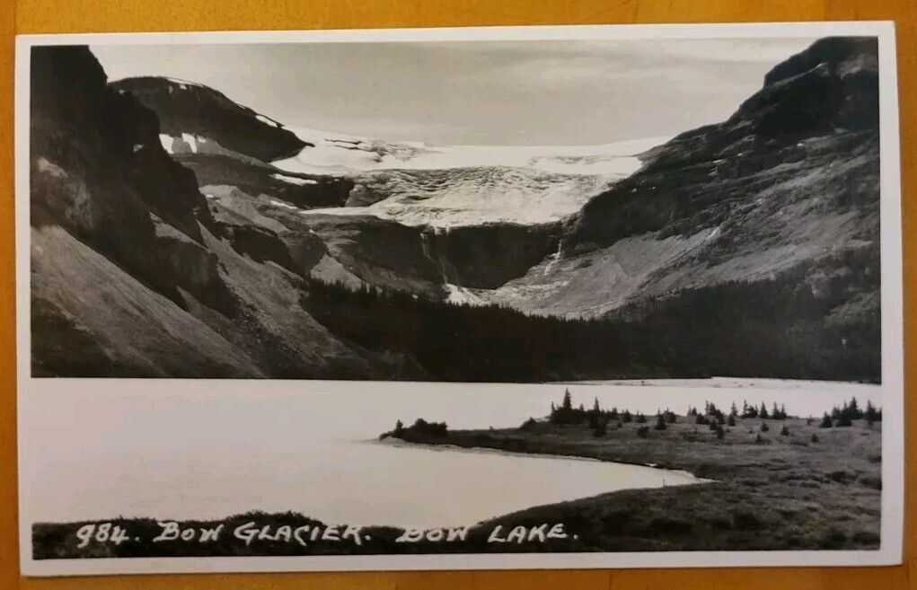 RPPC 984 Bow Glacier, Bow Lake. Canada - Real Picture Postcard