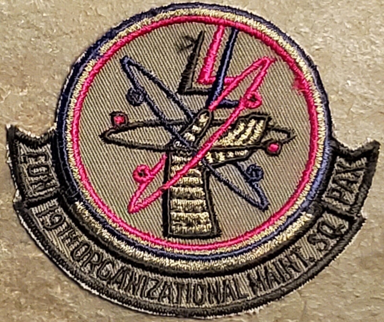 AIR FORCE USAF 19th OMS Organizational Maintenance Squadron PATCH SUBDUED VTG