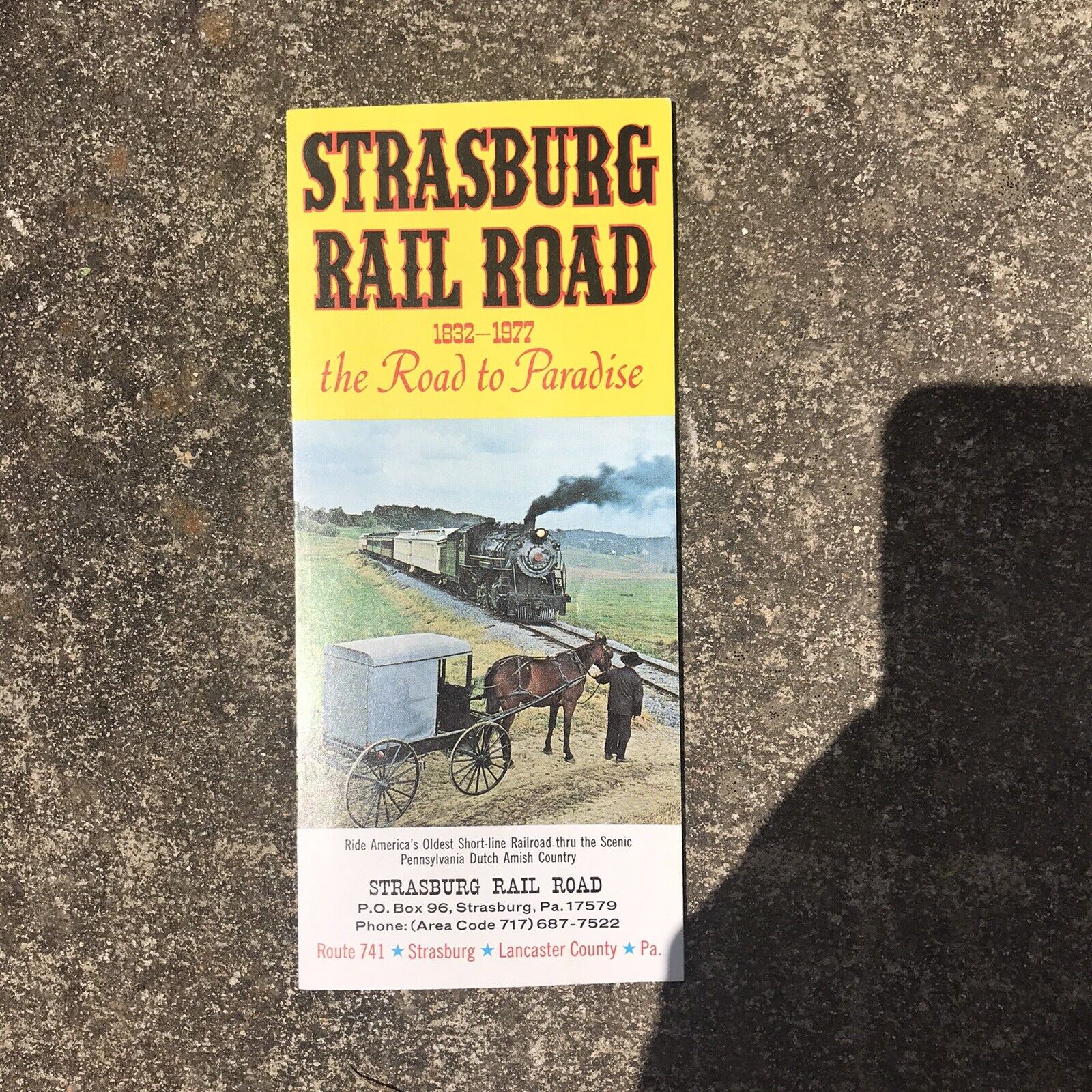 Travel Strasburg Railroad Lancaster County Pennsylvania Pa vintage 1970’s