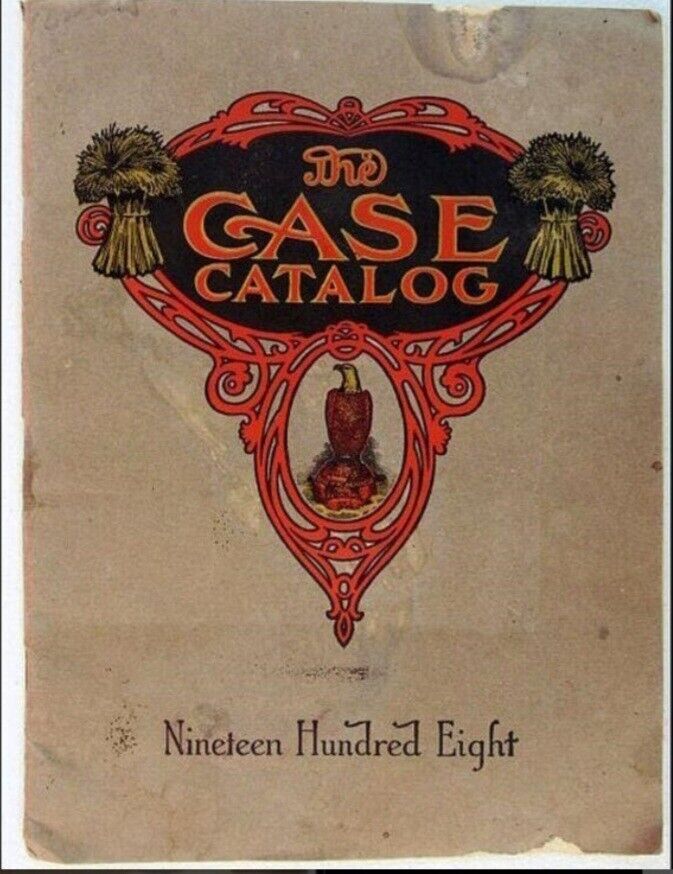 1908 J I CASE Co CATALOG Antique Farm Advertising RACINE WI.Killer Cover &RARE