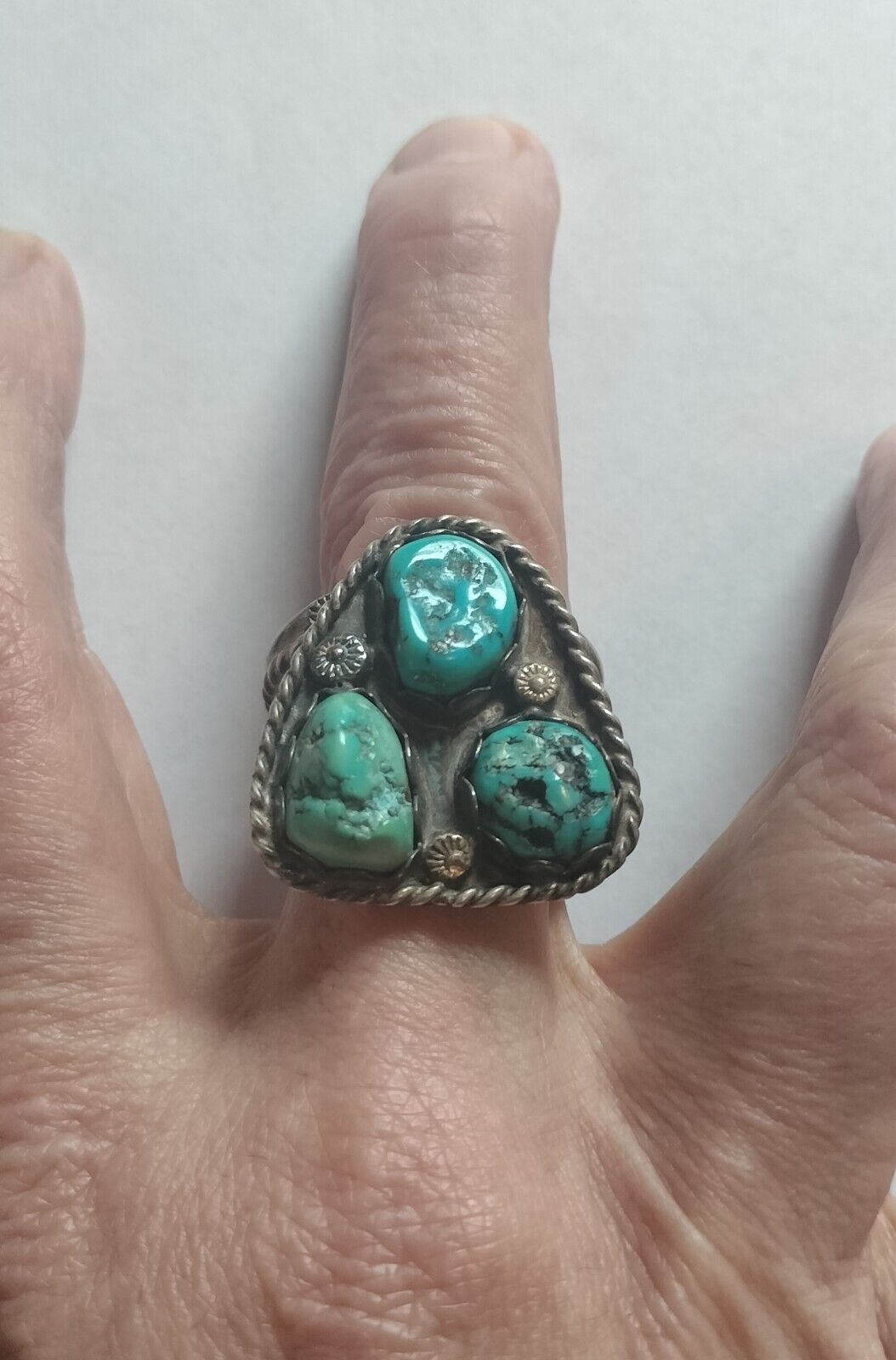 Vintage Dennis Ramone Sterling Turquoise Ring