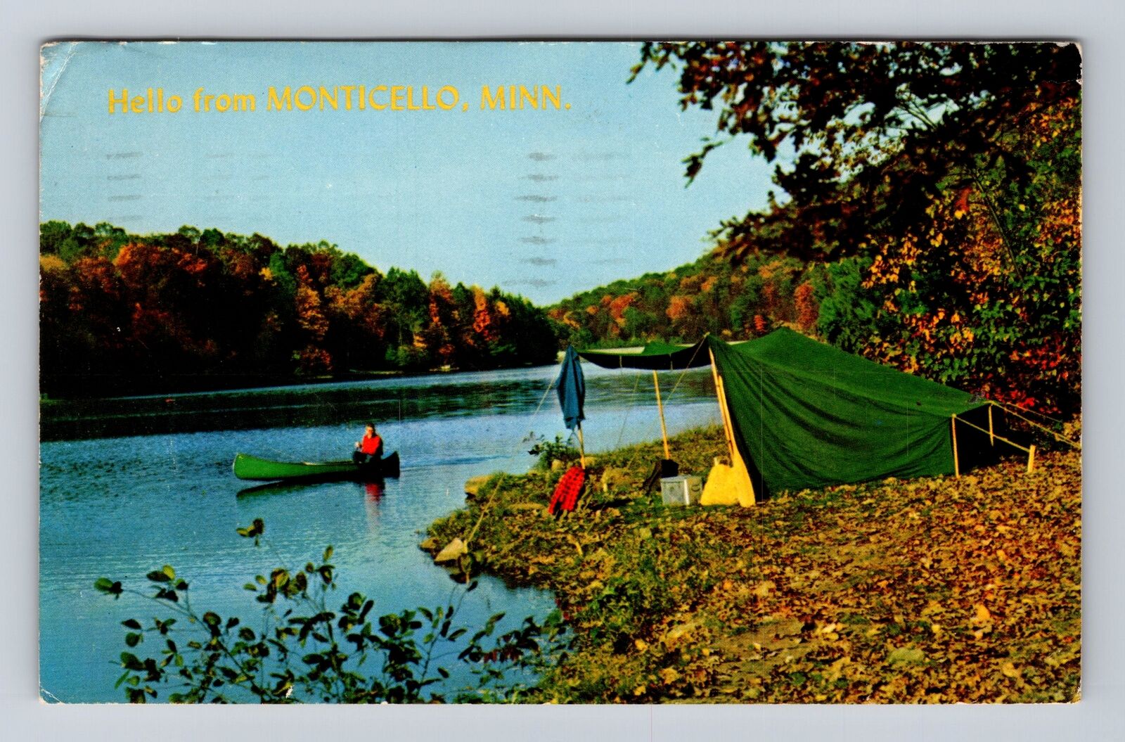 Monticello MN-Minnesota, General Greetings Camping Area, Vintage c1910 Postcard