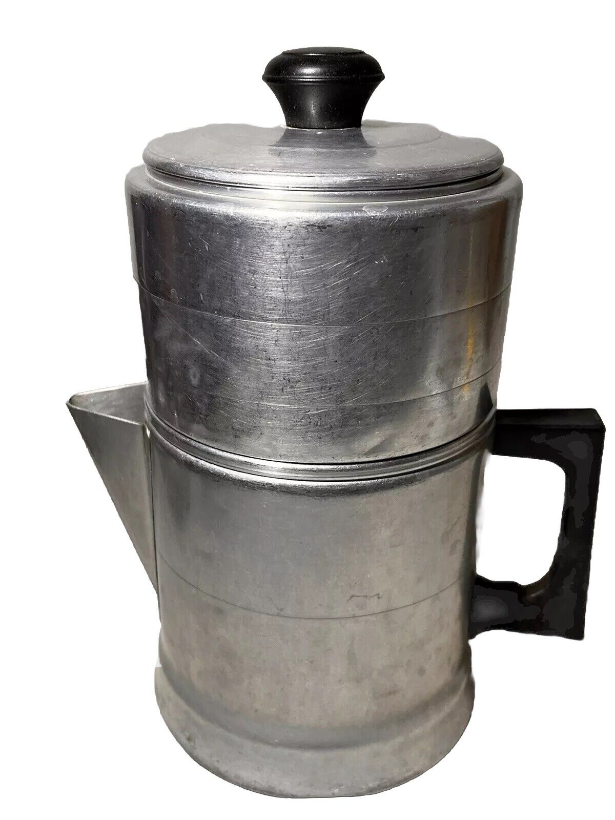 Vintage Sears Aluminum Drip Coffee Pot Stove Top or Campfire 2-7 Cups 1950\'s USA