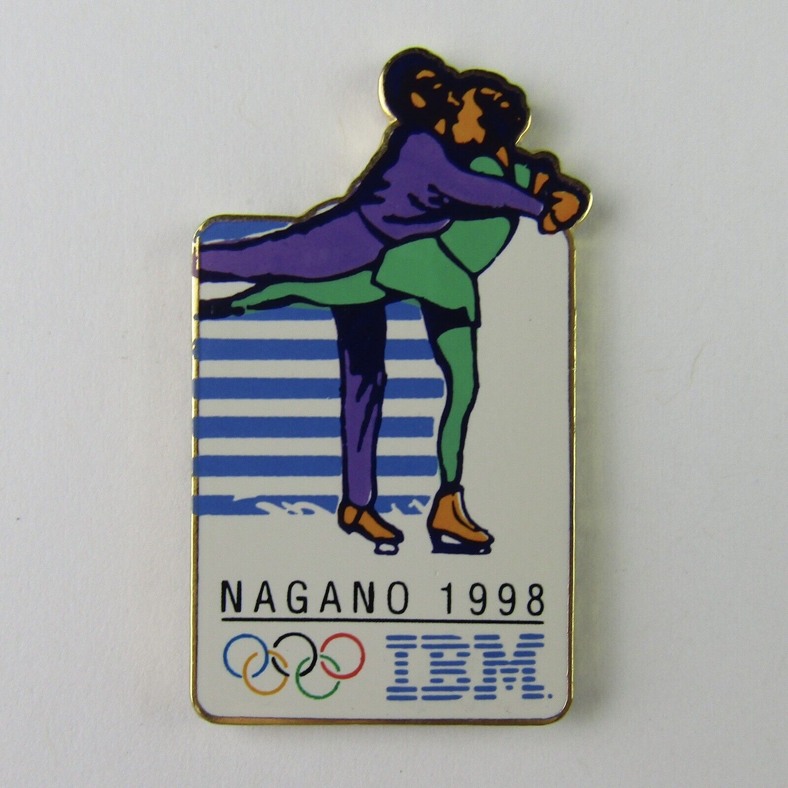 IBM Olympic Sponsorship Hat/Lapel Pin Nagano 1998 Winter Pairs Figure Skating