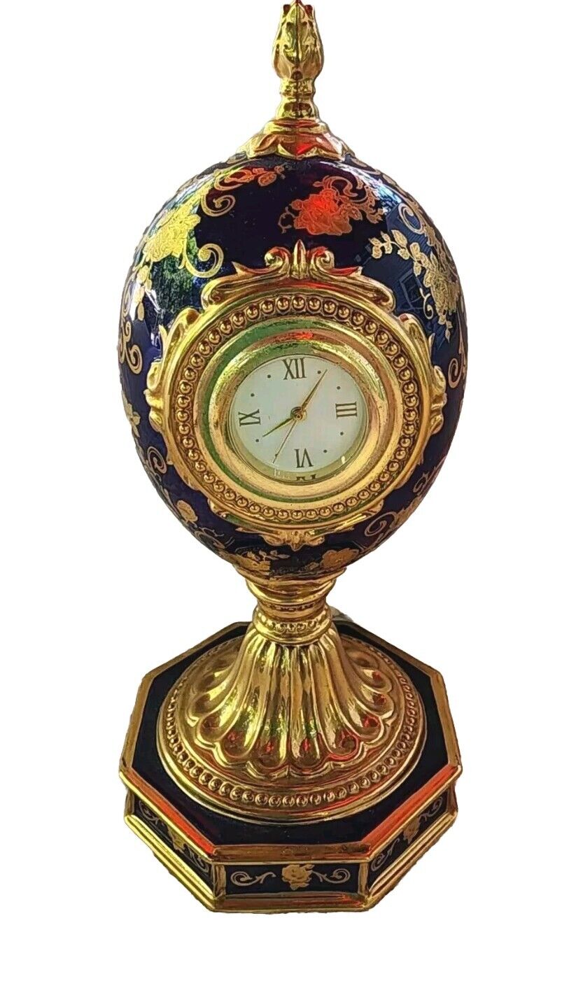 Faberge Elegance Rose Egg Clock Limited Edition 