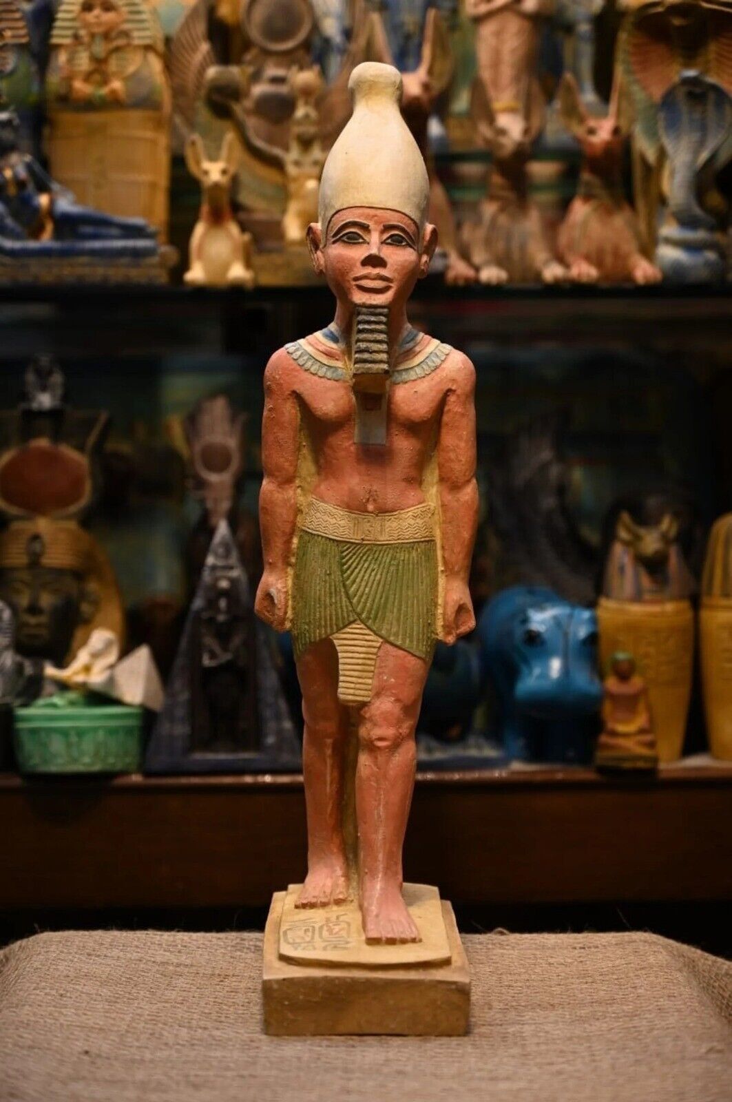 Thutmose III Statue With A White Crown Rare Piece Of Ancient Pharaonic Antiques