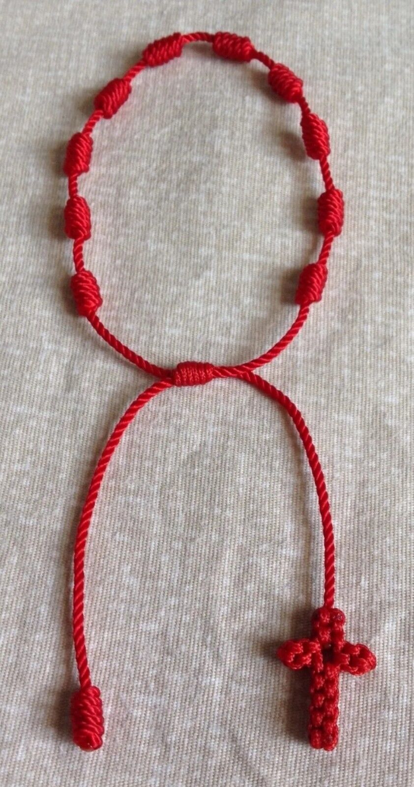 Red Decenario Knotted Rosary Stylish Pulseras Trendy Celebrity Bracelet Quality