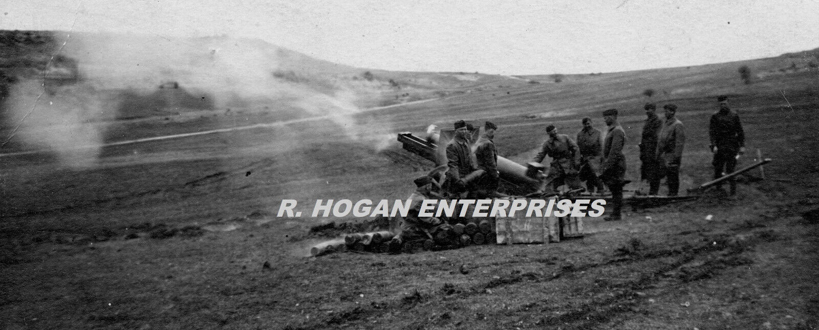 C. 1900s WWI FRANCE FRENCH MILITARY FIRING HOWITZER CANNON 8X10 PRINT PHOTO F503