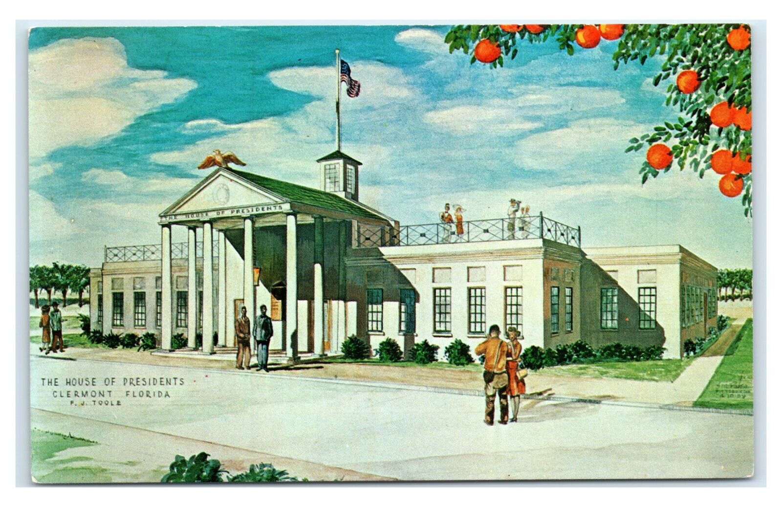 Postcard The House of Presidents, Clermont FL M20