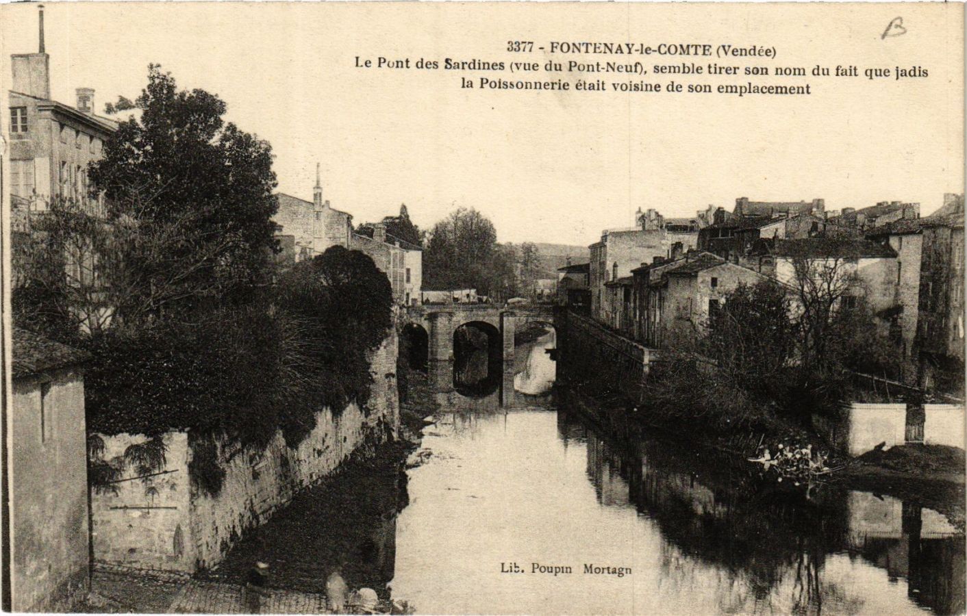 CPA FONTENAY-le-COMTE - Le Pont des Sardines - view of the BRIDGE-New (637322)
