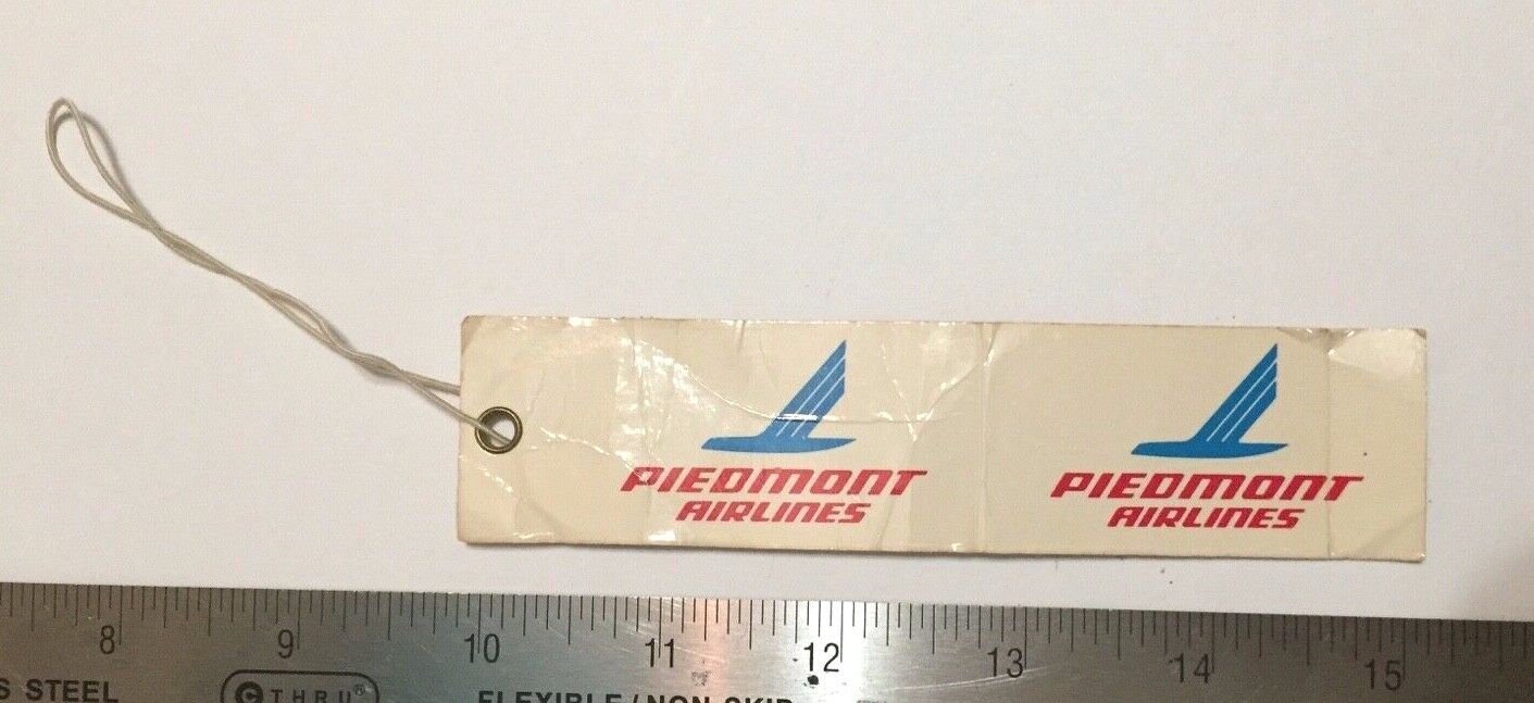 PIEDMONT AIRLINES Baggage, luggage tag, early 1980\'s? Used Condition, See photos