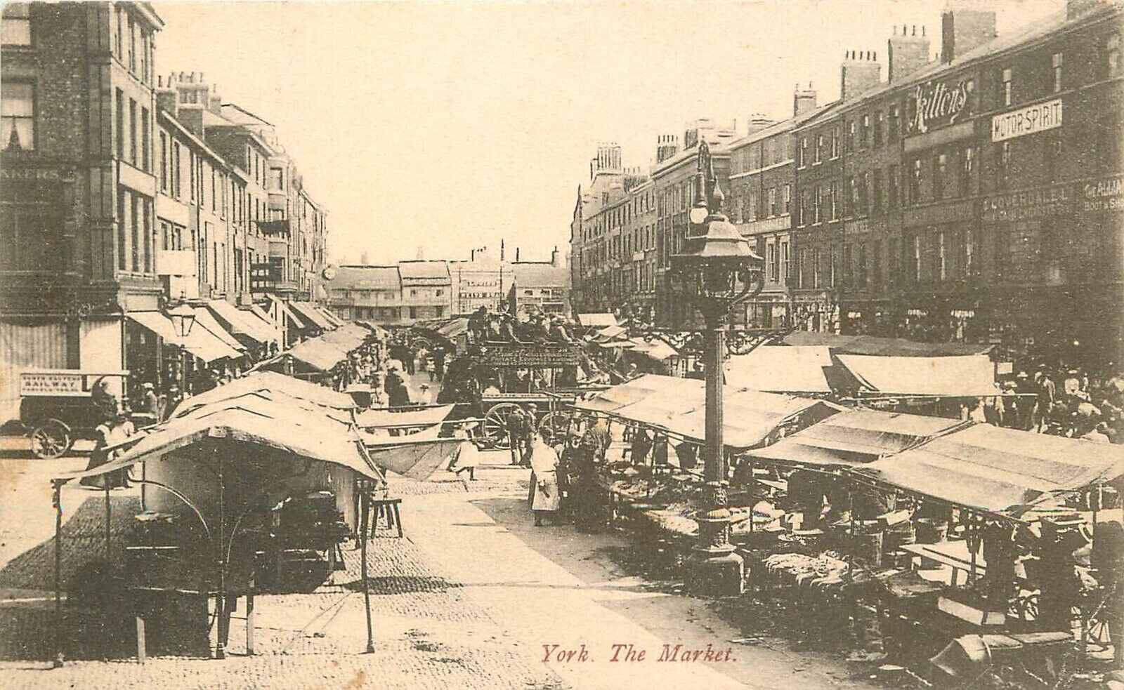 Postcard UK York C-1910 The Market Arthur & CO 23-1501