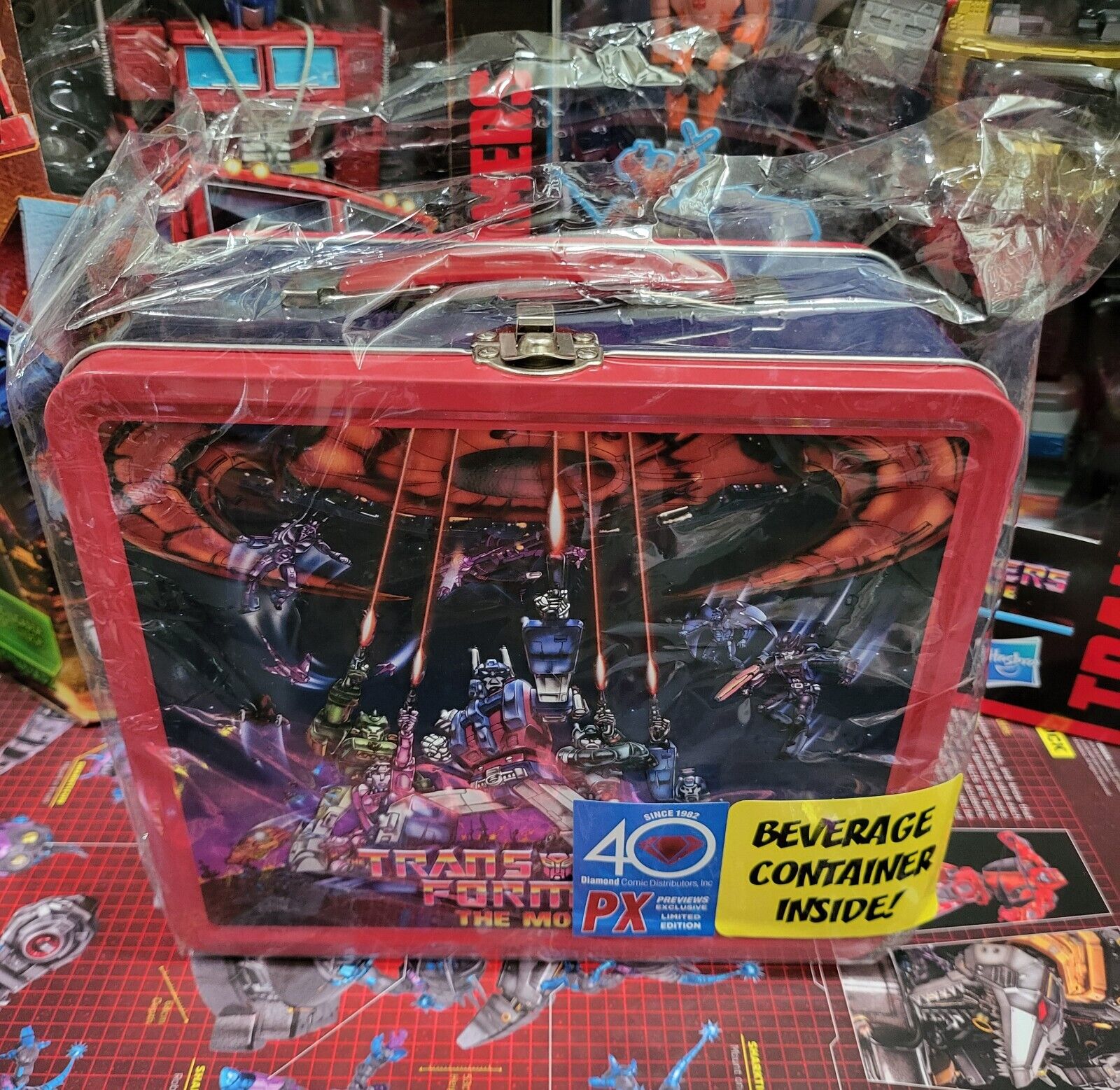 Surreal Entertainment Transformers The Movie 1986 Lunch Box W/ Thermos EMBOSSED