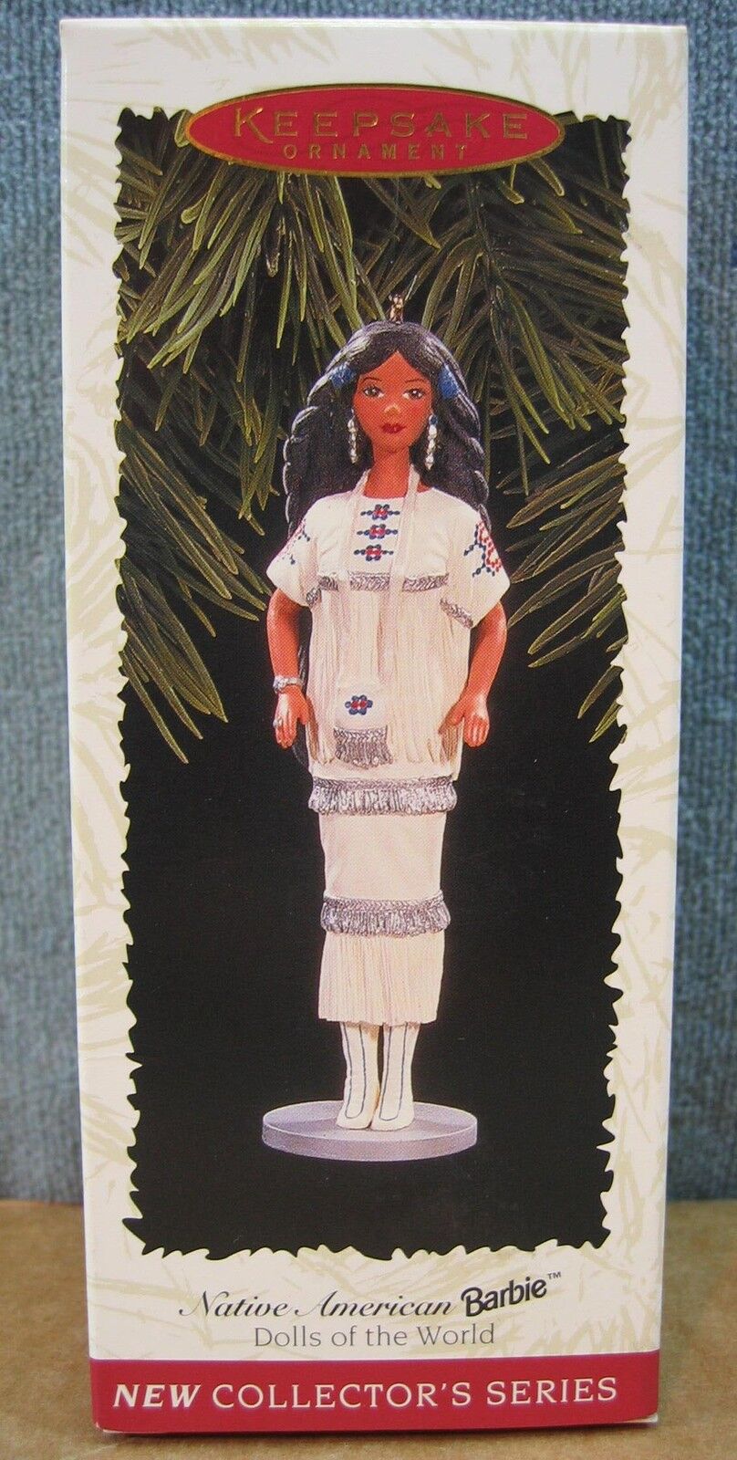 Native American DOTW Barbie Doll Hallmark Keepsake Ornament Handcraft/Sculpted 