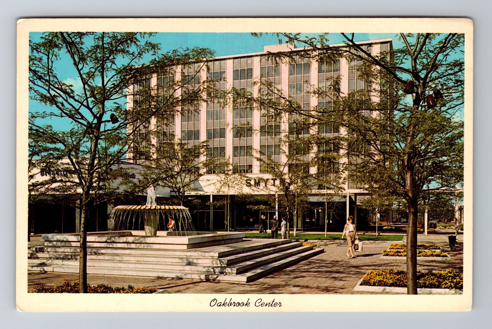 Oak Brook IL-Illinois, Oakbrook Shopping Center, Shoppers Vintage Postcard