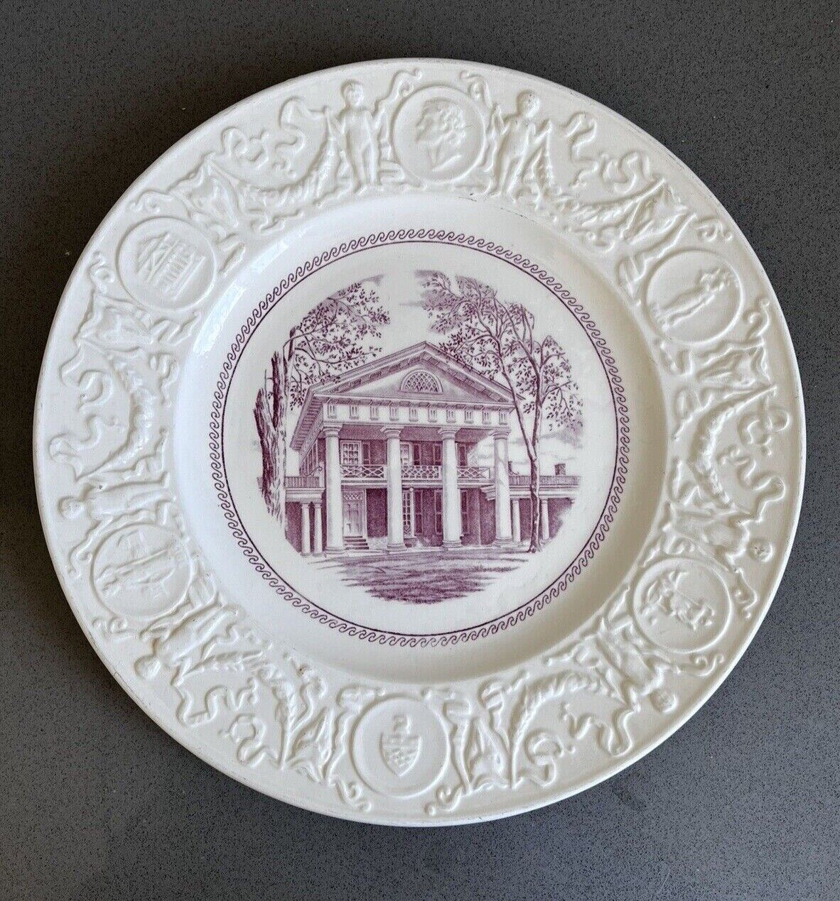 Wedgwood University of Virginia Pavilion IV Bi-Centennial Commemorative Plate  