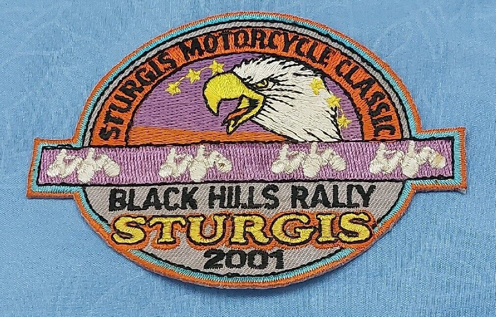 STURGIS 2001 BLACK HILLS RALLY MOTORCYCLE CLASSIC SCREAMIN EAGLE PATCH BRAND NEW