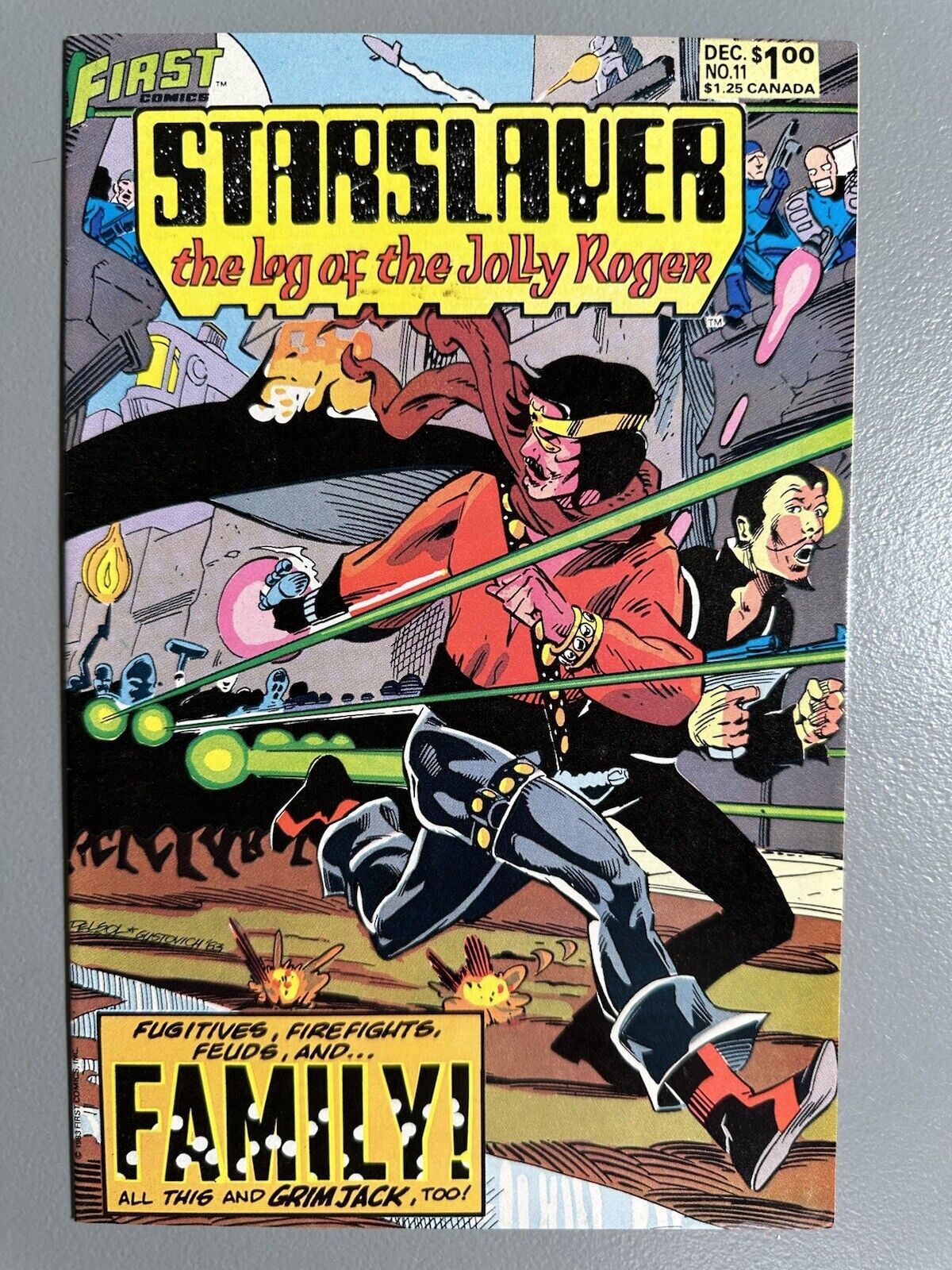 Starslayer 11, First Comics, Mike Grell CLASSIC, Grim Jack Story, 9.6
