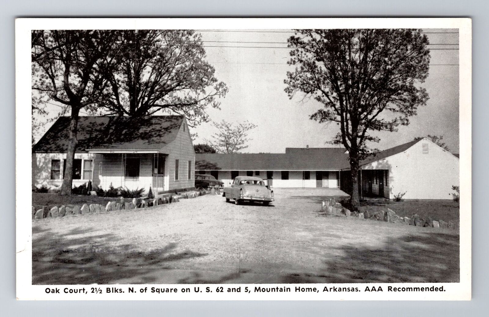 Mountain Home AR-Arkansas, Oak Court, Advertising Antique Vintage Postcard