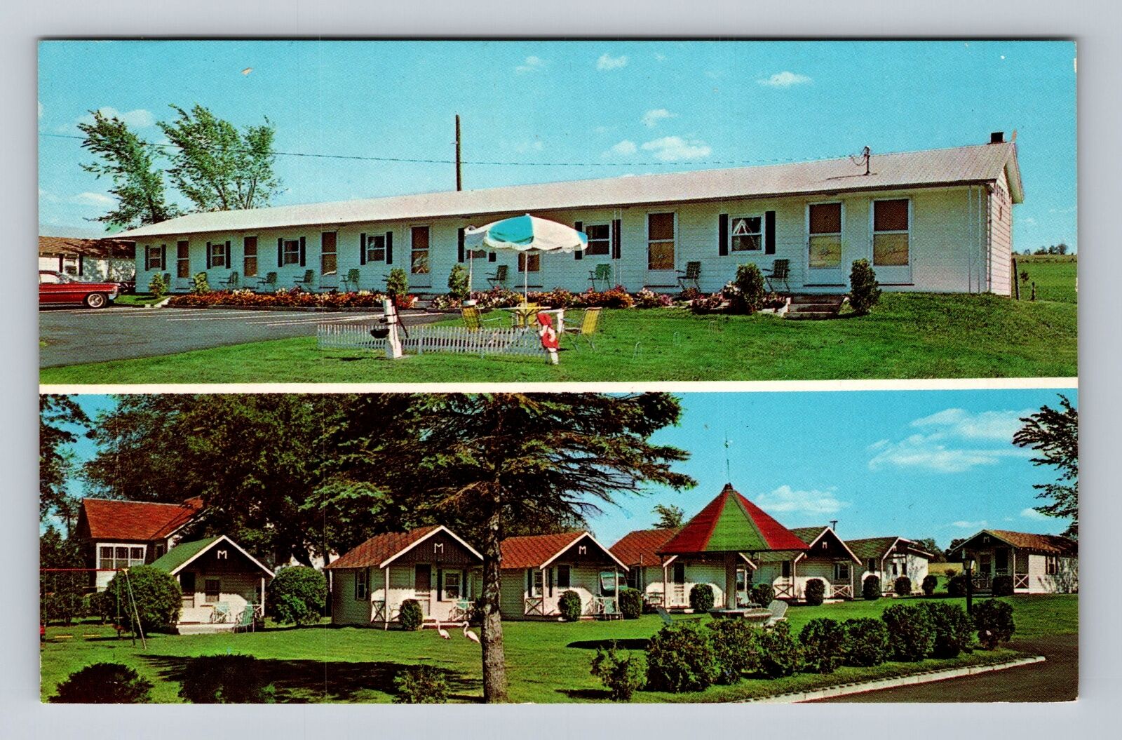 Malone NY-New York, Merrick\'s Motel, Advertising, Antique Vintage Postcard